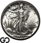 1941 Walking Liberty Half Dollar, Nice Choice BU++
