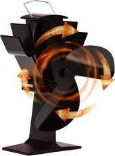 Wood Stove Fan Heat Powered 8-Blade Stove Fan, Fireplace Fan for Wood Burning...