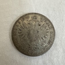 1878 Austria 1 One Florin Franz Joseph I, Austrian 1 FL 90% Silver Coin, KM#2222