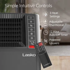 LASKO HEATER   Whole Room Ceramic Heater with Remote Control 1500W