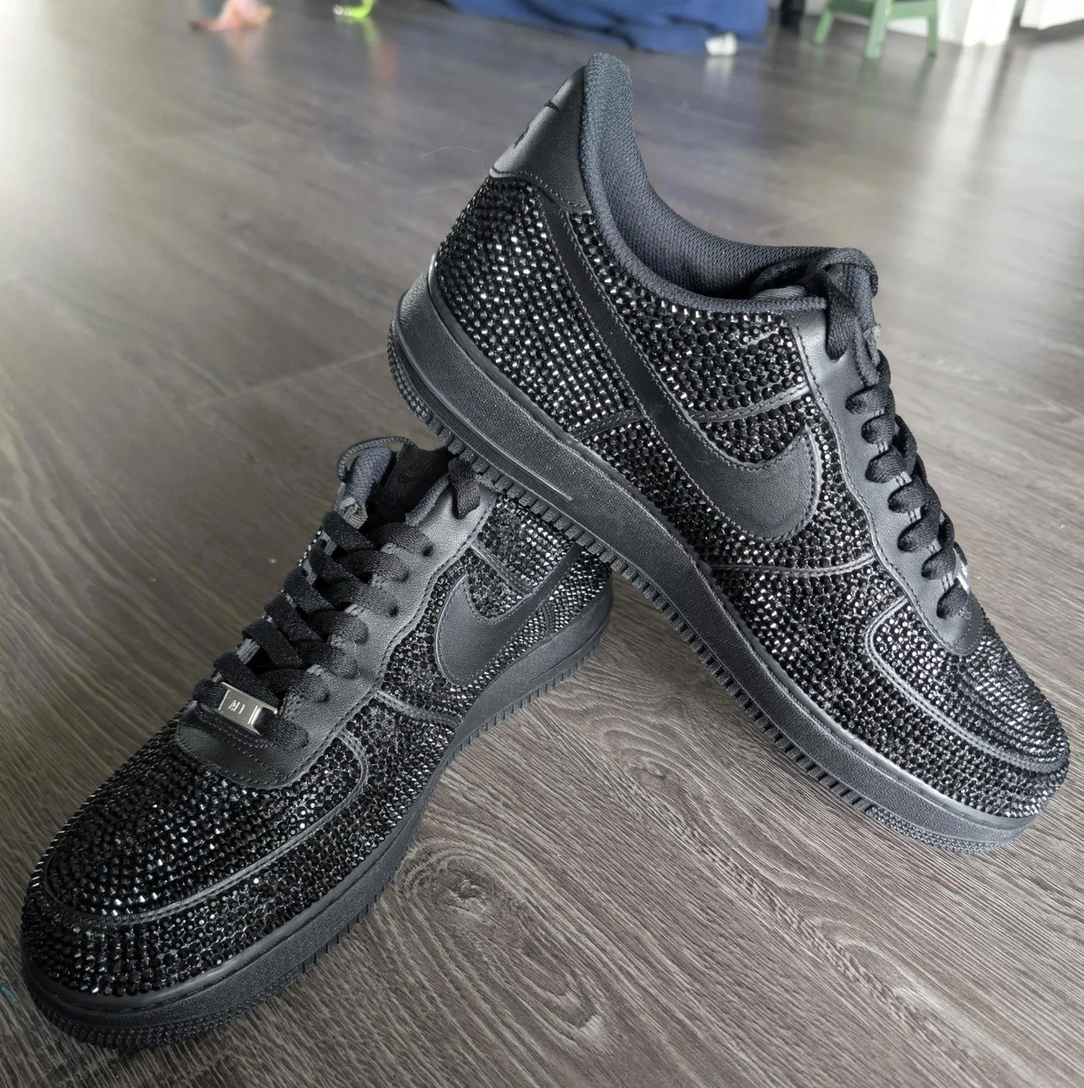 大人気 Nike AIR FORCE 1 LOW Glitter Swoosh Nike Air Force 1 Low Black Glitter W for sale | eBay