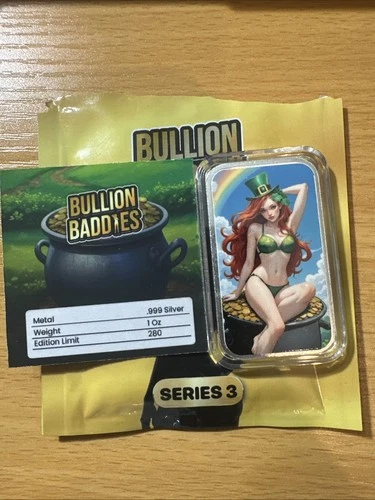 Lucky Lina 1 oz .999 Silver Art Bar Bullion Baddies COA – Limited Mintage of 280