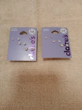 Lot Of (2) Sets Of Claire's Sensitive Solution Cubic Zirconia Earrings MSRP $26