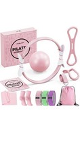 Fuelion Pilates Ring Set for Women, Home Workout Pilates Equipment with Resis...