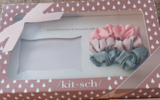 KITSCH One Satin Pillowcase Three Scrunchies 4 Piece Set NIB