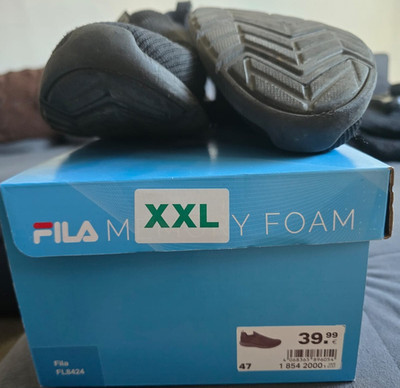 FILA Herren Sneaker Schwarz EU 47 Memory Foam Walking Freizeit Memory Foam