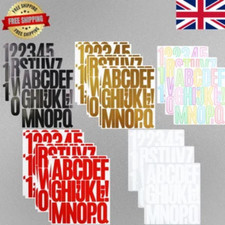 3 INCH STICKY LETTER NUMBER STICKERS, 6 SHEETS STICK ON VINYL LARGE ALPHABET ST