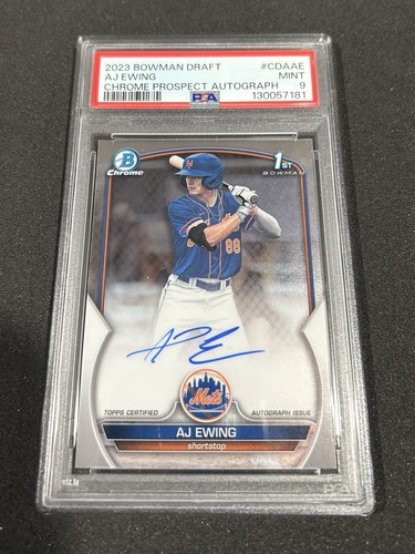 AJ Ewing #CDA-AE 2023 Bowman Draft Chrome Prospect Autographs card