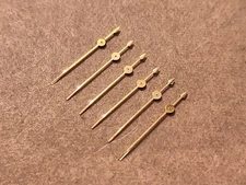 Lot Of 6 Factory NOS Bulova Accutron 218 & 219 Gilt Fils Second Hands-.56 Post