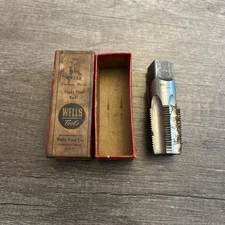 Vintage Wells Carbon Steel Taper Pipe Tap 1 Inch 11-1/2