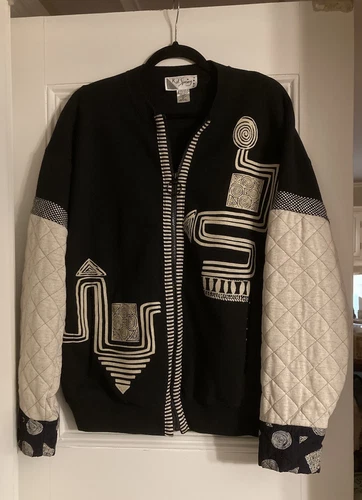 OFF WHITE Giacca donna VINTAGE KD primavera taglia unica nero bianco sporco full zip