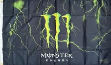 Monster Energy Drink Lightning Design 3x5 Ft Flag Banner Gym Mancave Decor