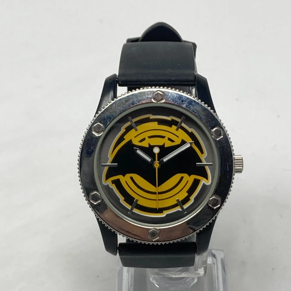 Reloj Batman Hombre 43mm Negro Amarillo Accutime DC Comics Silicona Batería Nueva 9.25" Foto 4 de 4
