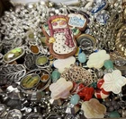 Vintage & Modern Some Signed Costume Jewelry Lot Full Small Priority Box # 72