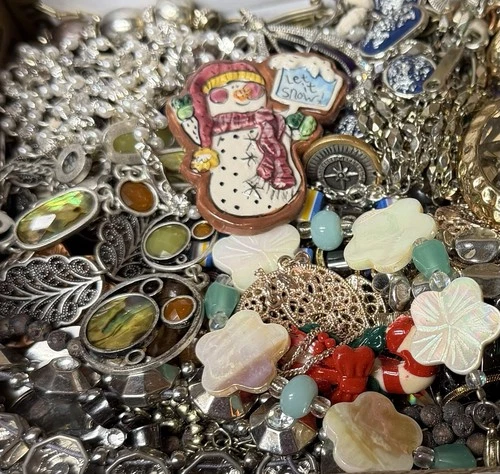 Vintage & Modern Some Signed Costume Jewelry Lot Full Small Priority Box # 72