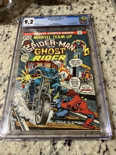 Marvel Team-up #15 CGC GRADED 9.2 WP 1st Ghost Rider & Spiderman. Marvel 1973