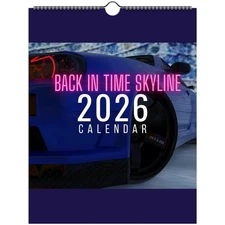 Back in Time Skyline - Wall Calendar (Jan 2026 to Dec 2026)