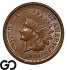 1890 Indian Head Cent Penny, Choice Uncirculated++