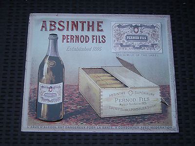 Blechschild ''ABSINTH'' Pernod Fils. 
