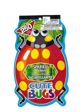 CUTE BUGS STICKER sheet set 250 Pc Sparkle LADYBUG butterfly INSECT jewels 3