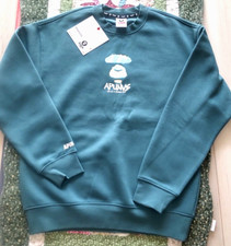 A Bathing Ape CREW NECK SWEATAR Green XL from Japan