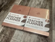 Clever Fox Teacher Planner – School Planner W/ Calendars & Lesson Plan(LOT OF 2)