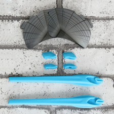 Blue Rubber Kits Silver Replacement lenses for-Oakley Flak 2.0 XL Vented