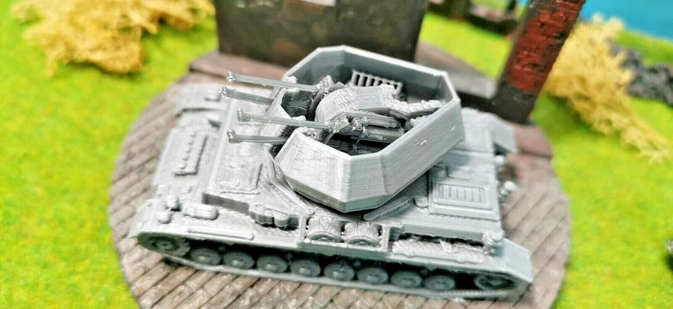 Semovente Antiaereo IV " Cacciatorpediniere 45 " Wehrmacht WW2 Modello Kit 1:87 - Immagine 3 di 4