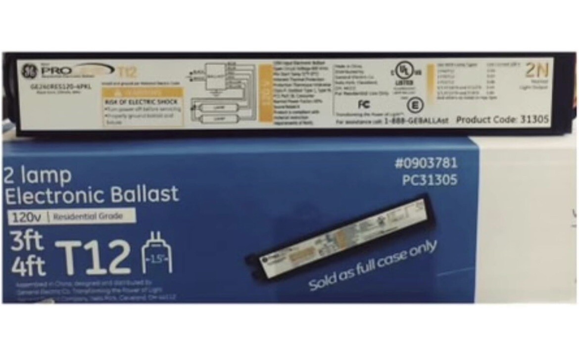 GE 2 Bulb 120V T12 Electronic Fluorescent Light Ballasts eBay
