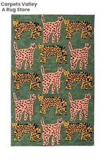 Catwalk Dark Green Kids Hand-Tufted Wool Handmade Area Rug Carpet for Any Room