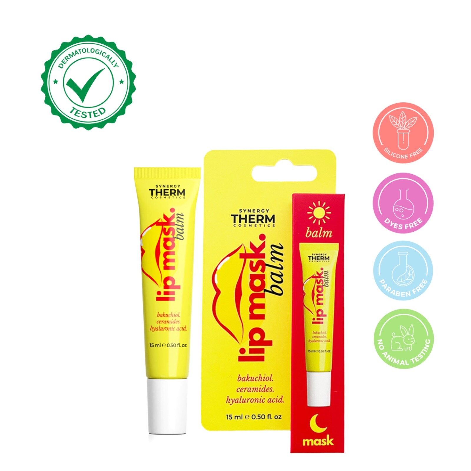 Hydrating Lip Mask with Bakuchiol, Ceramide & Hyaluronic Acid 15ml-image