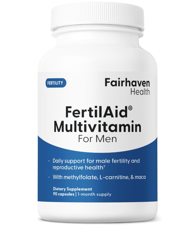 Fairhaven FertilAid for Men, Fertility Support with L-Carnitine, Zinc &  Folate