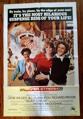 SILVER STREAK 1976 Richard Pryor 27x41 Folded Original One Sheet silver-streak-1976-richard-pryor-27x41-folded-original-one-sheet