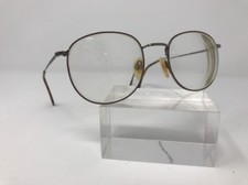 Marchon Vintage Eyeglasses Amber/natural 53-20-15 Silver Q814