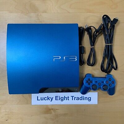 PS3 Splash Blue CECH 3000B 320GB Console Full Accessories Slim [CC] 