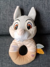 257🌟Doudou hochet lapin gris Disney PANPAN Bambi 
