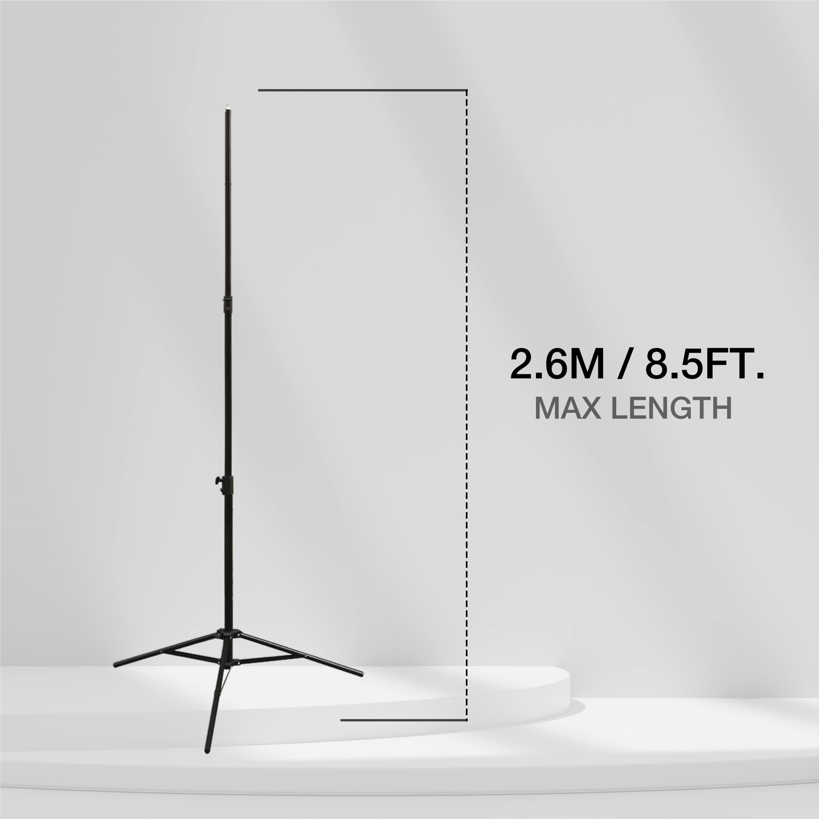 Heavy Duty 8.5Ft/ 2.6M Aluminum Studio Tripod Stand for Photo/Video Adjustable