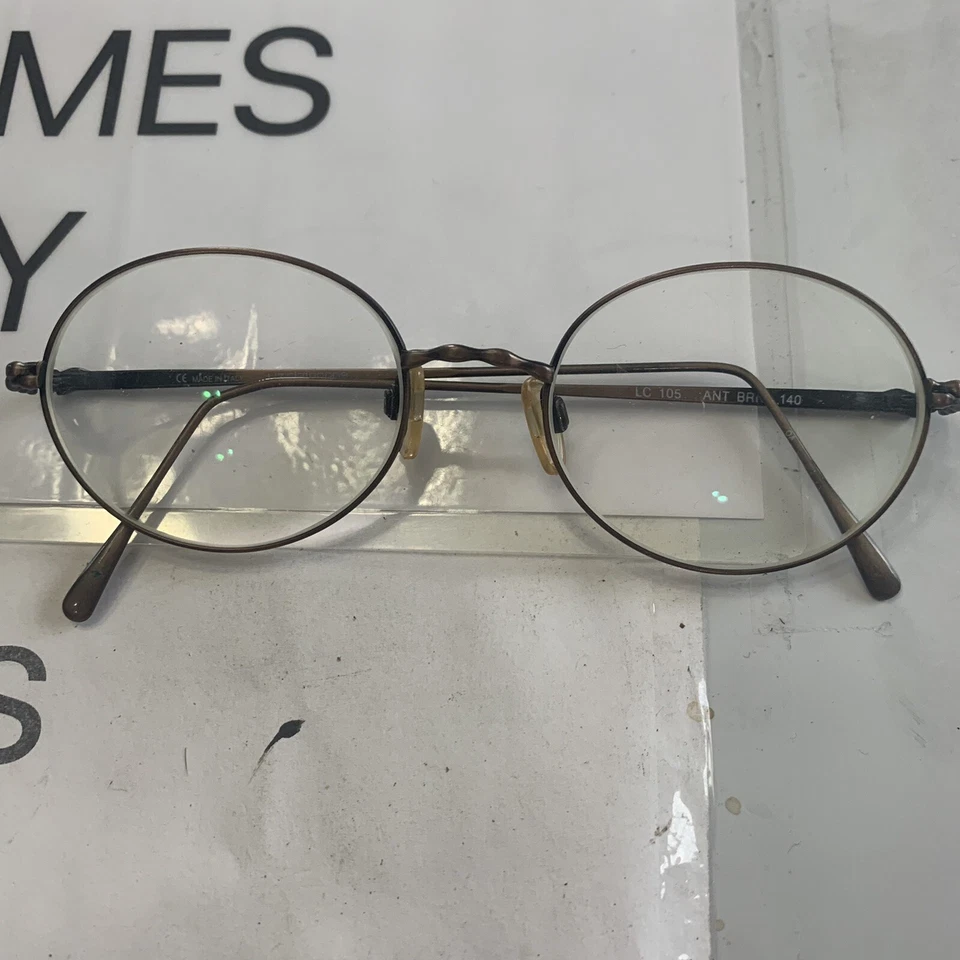 Marco de gafas de diseñador redondo mate marrón hormiga Liz Claiborne LC105 50-18-40 G371 Foto 2 de 4