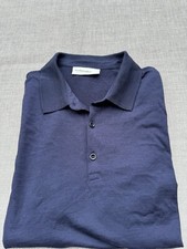 Icebreaker Mens Size M Wool Blend Short Sleeve Polo Shirt Navy Blue