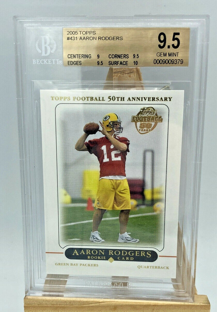 Topps Aaron Rodgers Rookie Card 2005 BGS 9.5 NFL Green Bay Packers  Hard_8s_Magic | eBay