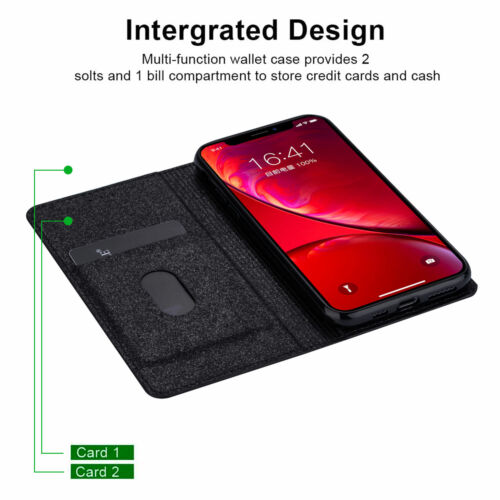 Bling Glitter Magnetic Wallet Stand Case For iPhone 16/15/14/13 Pro/12/11/XS/XR - Picture 4 of 17