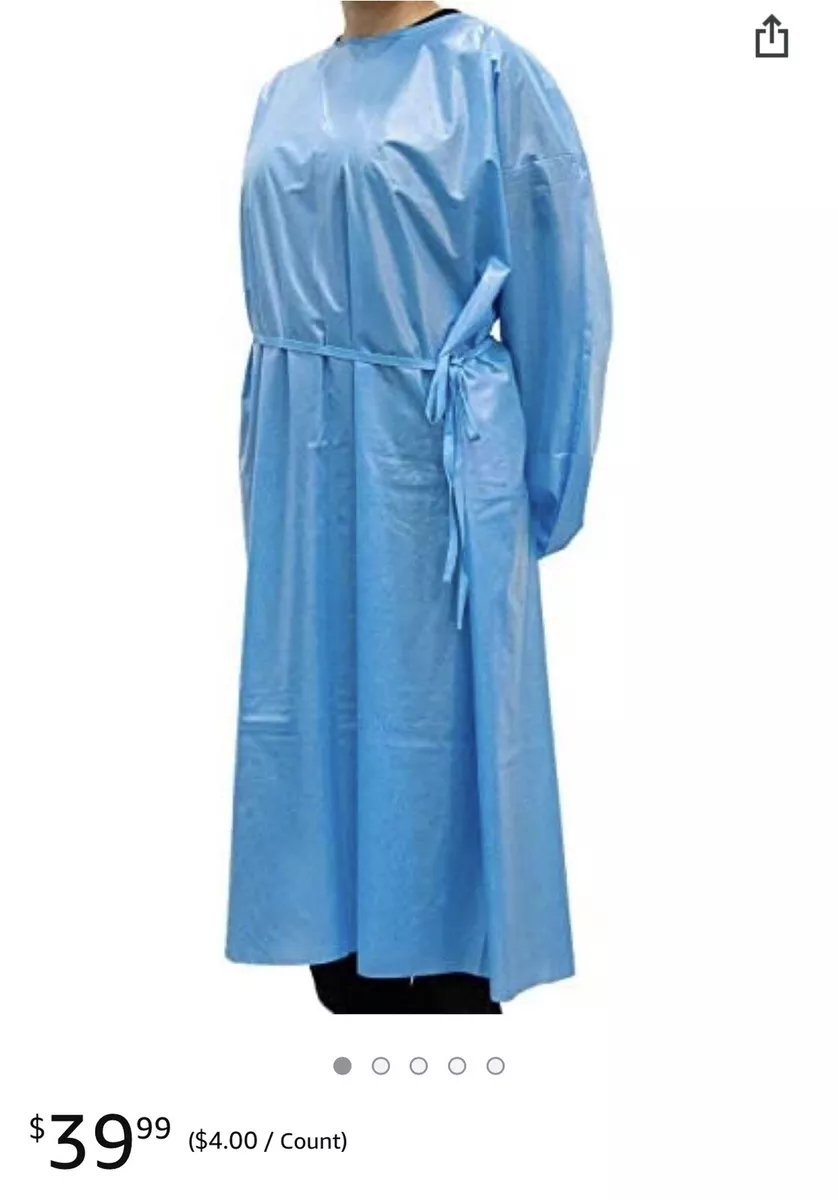 Disposable Waterproof Plastic CPE Isolation Gown With Thumb Loop Long  Sleeve - Wellmien