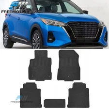 Fits 18-24 Nissan Kicks Heavy Duty Latex Floor Mats Front & Rear 5PCS - Black