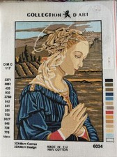 Arazzo ad ago stampato 30x40 cm Madonna preghiera solo tela Rto