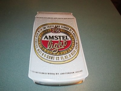 NEW AMSTEL LIGHT BEER CAN SHAPED METAL SIGN 18'' H X 9 1/2'' W