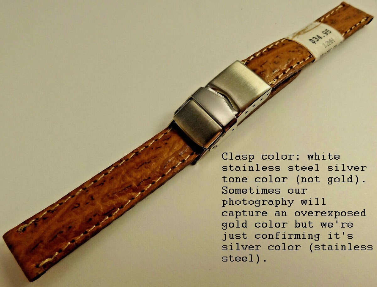 12mm Watch Cuff Bands New Ladies ZRC France Tan Shark 12mm Watch