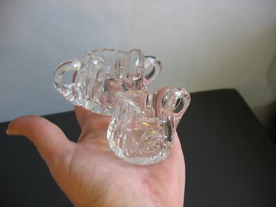 Vtg Miniature tray size childs cut glass creamer & open sugar