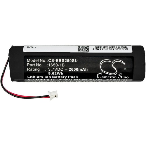 Batteria TECHTEK 2600mAh Compatibile Con Eschenbach SmartLux E SmartLux 2.5 - Sostituisce 1650-1B, Li-ion 3.7V, 9.62Wh, Nero - 2