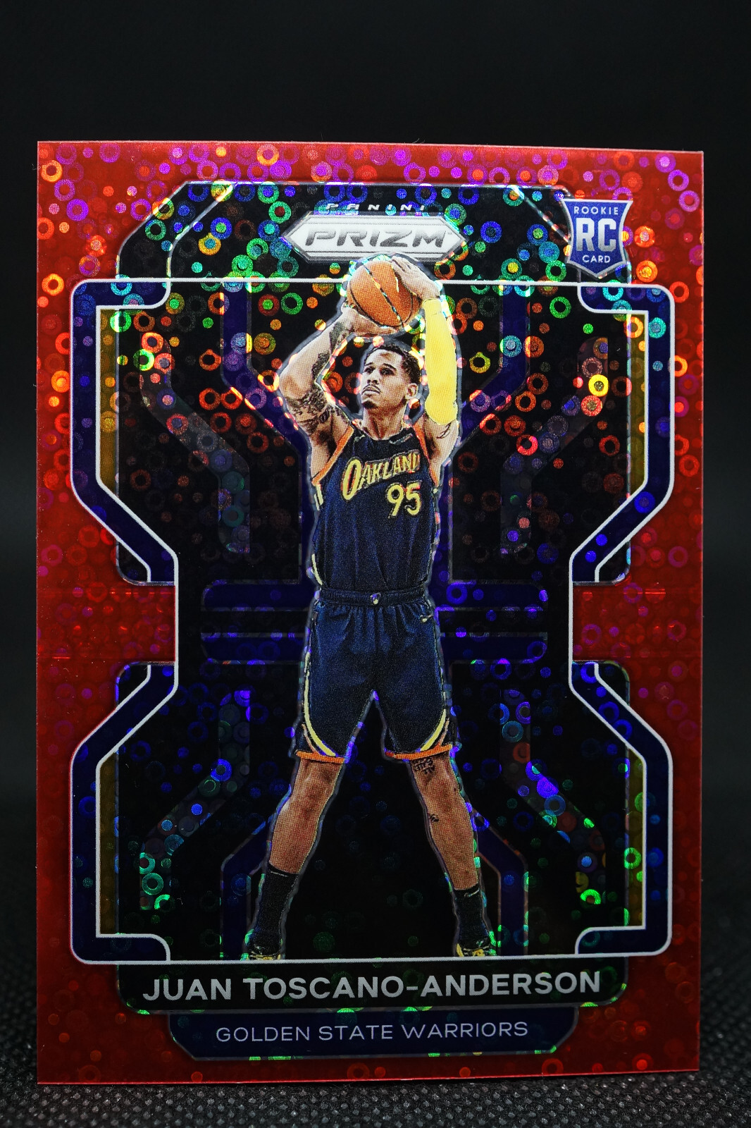 Juan Toscano Anderson 2021-22 Prizm #295 Red Fast Break Disco Rookie 75/100 GSW