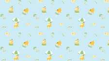 Pokemon pokmon pattern psyduck simple background Pad Gaming Mat Desk